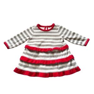 Hanna Andersson Striped Velvet Dress Size 6-12